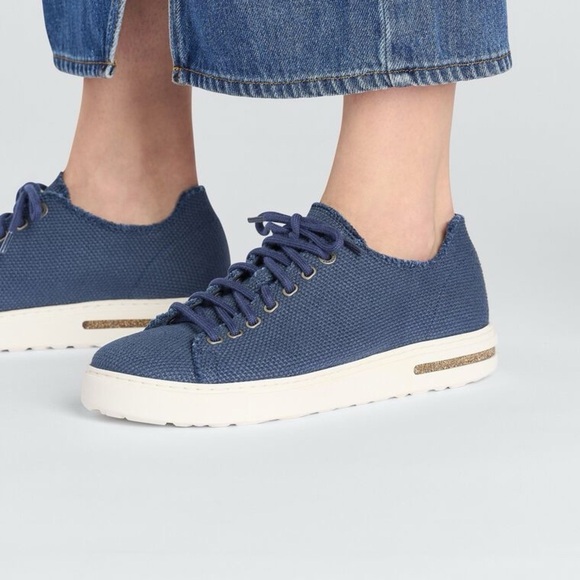 NIB Birkenstock Bend Low Decon Textile Midnight Blue Sneakers in size W11/M9 - Picture 4 of 12